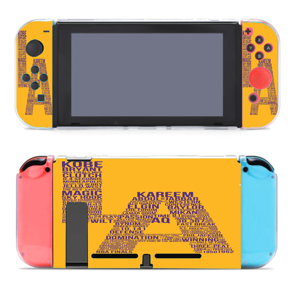 Los Angeles Lakers Typography Nintendo Switch Cover Case