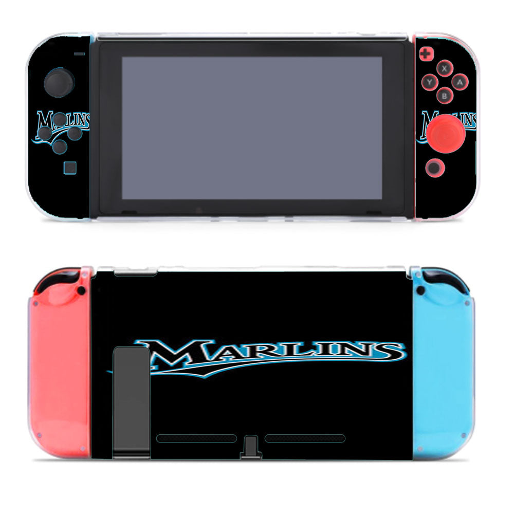 Marlins Baseball Logo Black Nintendo Switch Cover Case