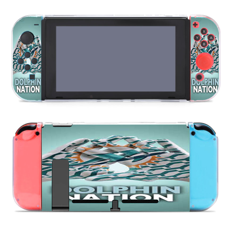 Miami Dolphins Gloves Nation Nintendo Switch Cover Case