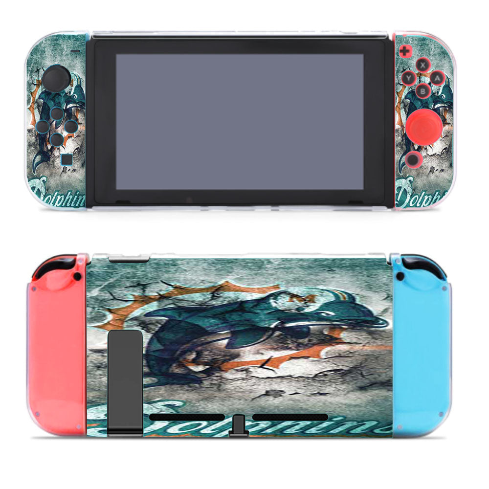 Miami Dolphins Peeling Nintendo Switch Cover Case