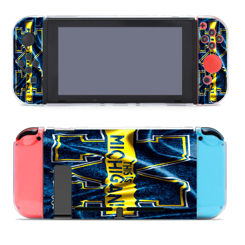 Michigan Flag Art Blue Nintendo Switch Cover Case
