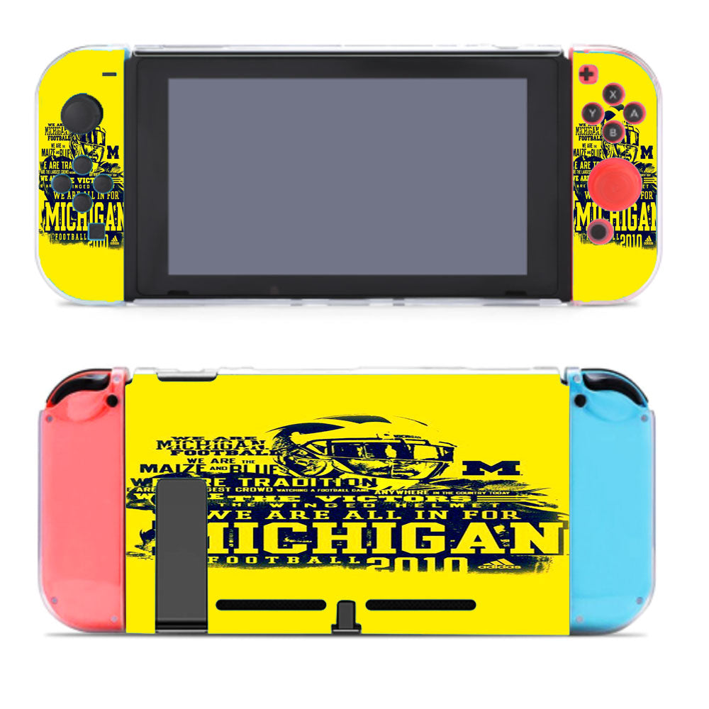 Michigan Football Doodle Font Art Nintendo Switch Cover Case