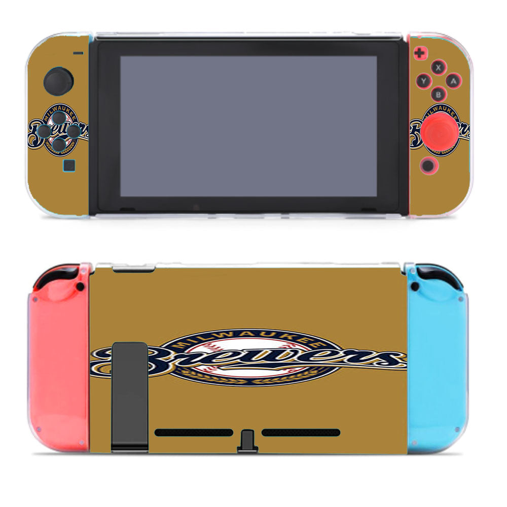 Milwakee Brewers Baseball Logo Brown Nintendo Switch Cover Case