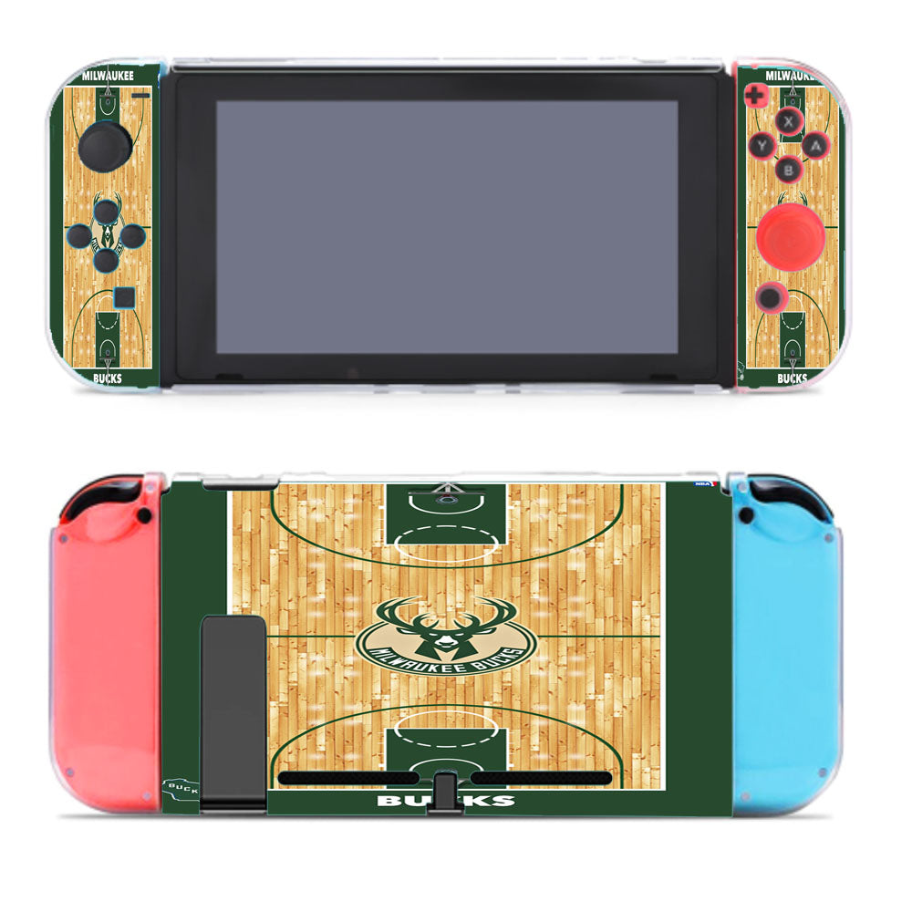 Milwaukee Bucks Basketball Court Nintendo Switch Cover Case