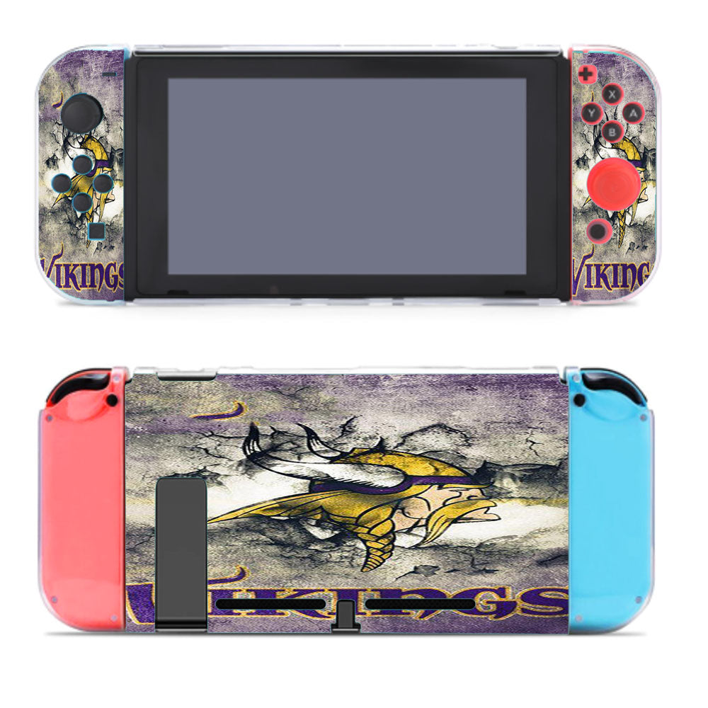 Minnesota Vikings Grunge Logo Nintendo Switch Cover Case