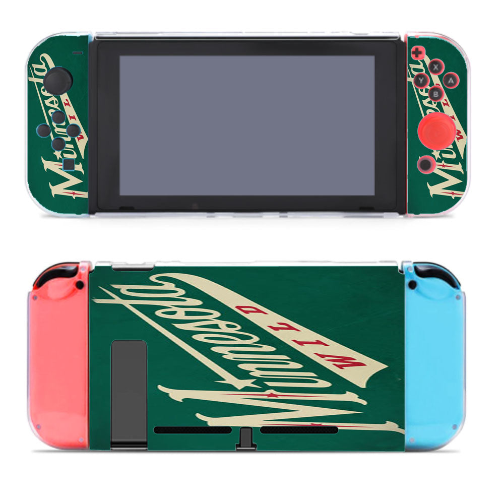 Minnesota Wild Text Nintendo Switch Cover Case