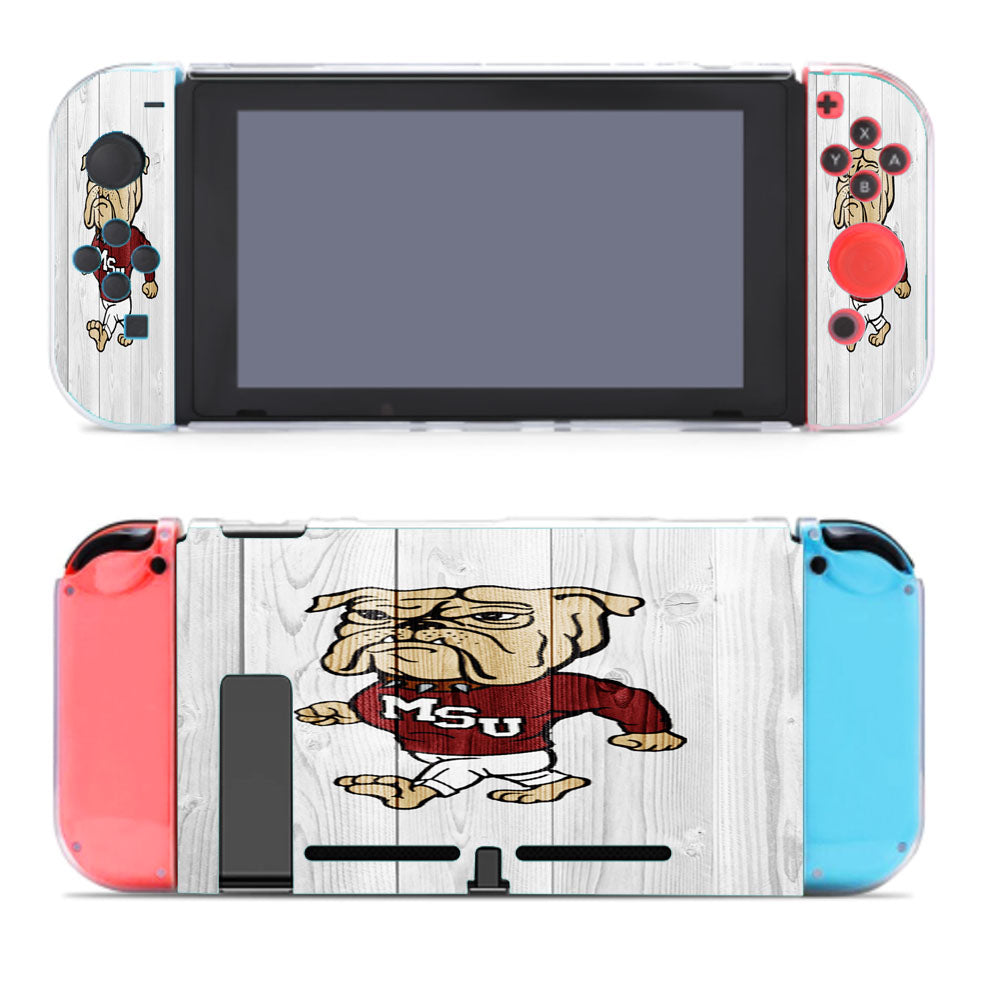 Mississippi University Logo White Wood Wallpaper Nintendo Switch Cover Case