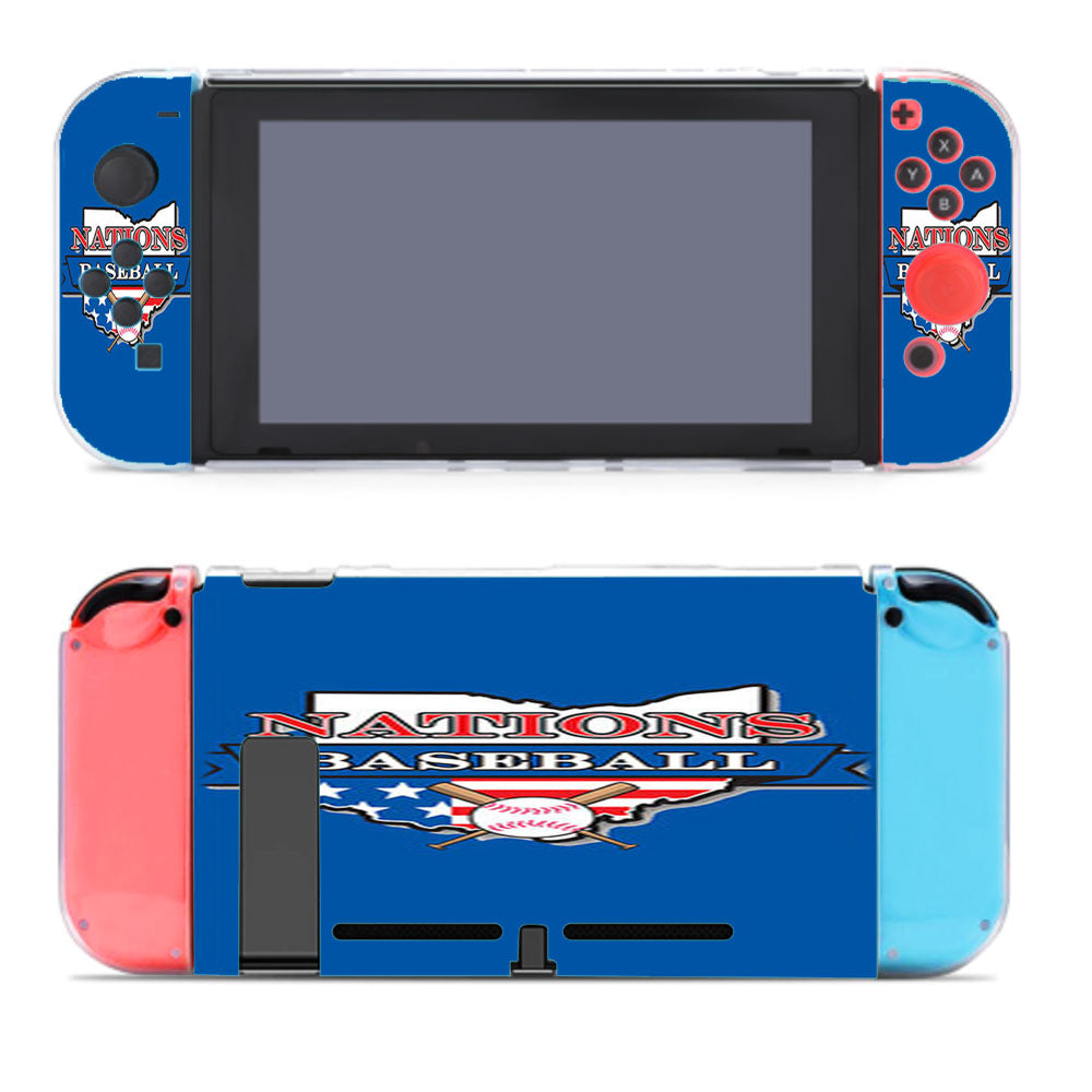 Nations Baseball Logo Blue Nintendo Switch Cover Case