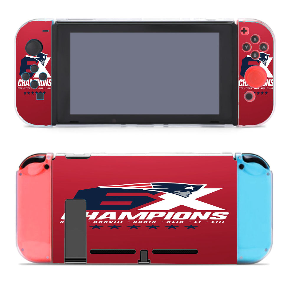 New England Patriots 6X Champions Nintendo Switch Cover Case