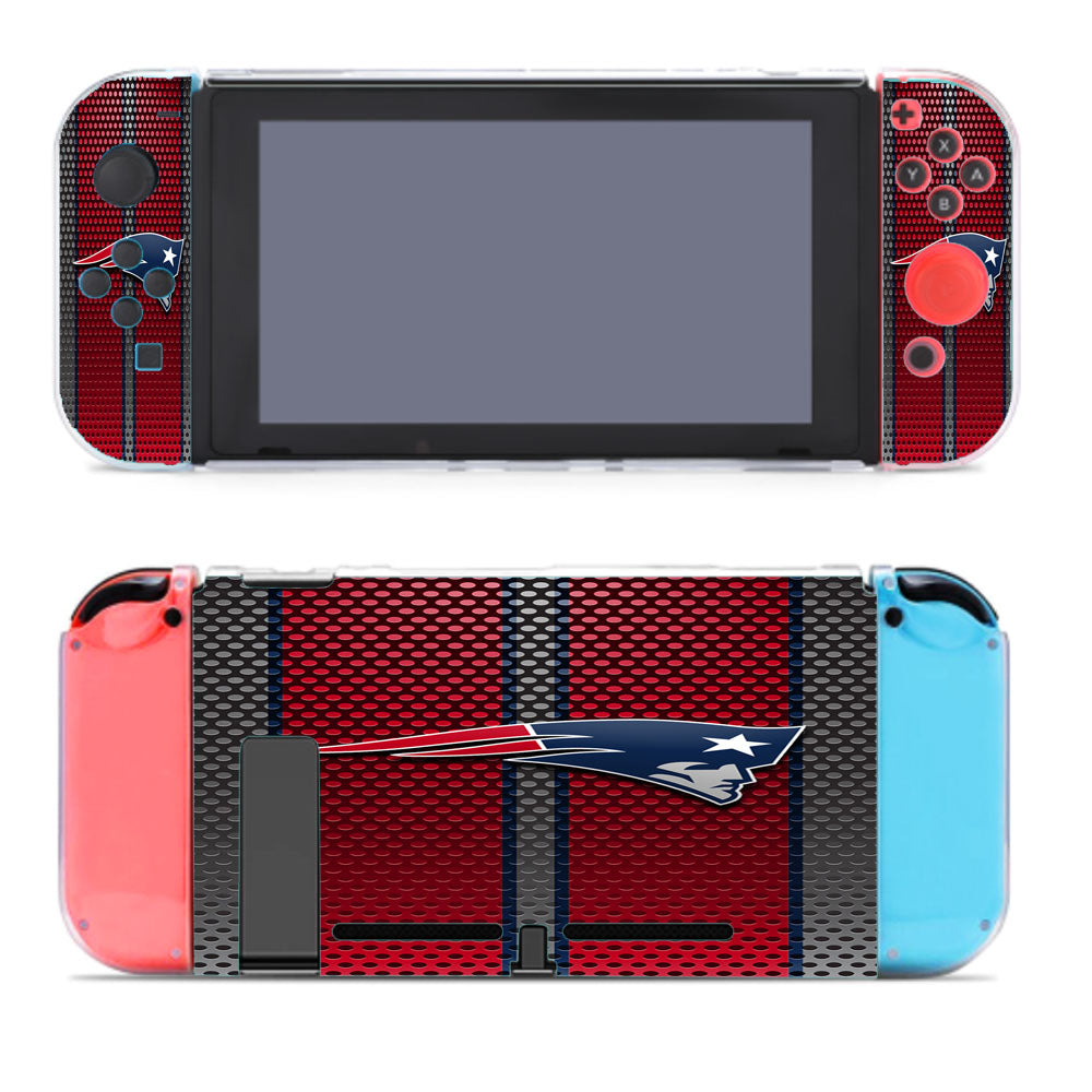 New England Patriots Carbon Fiber Logo Nintendo Switch Cover Case