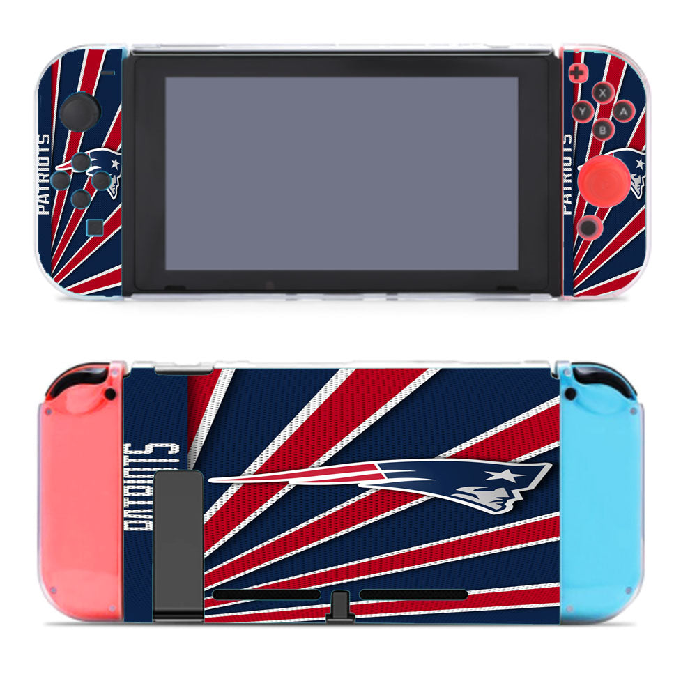 New England Patriots Stripe Wallpaper Nintendo Switch Cover Case