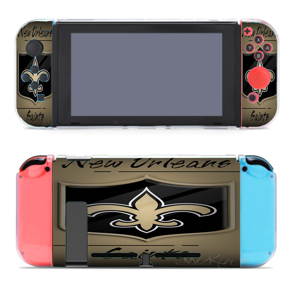 New Orleans Saints, Black, Drew Brees, Nintendo Switch Cover Case
