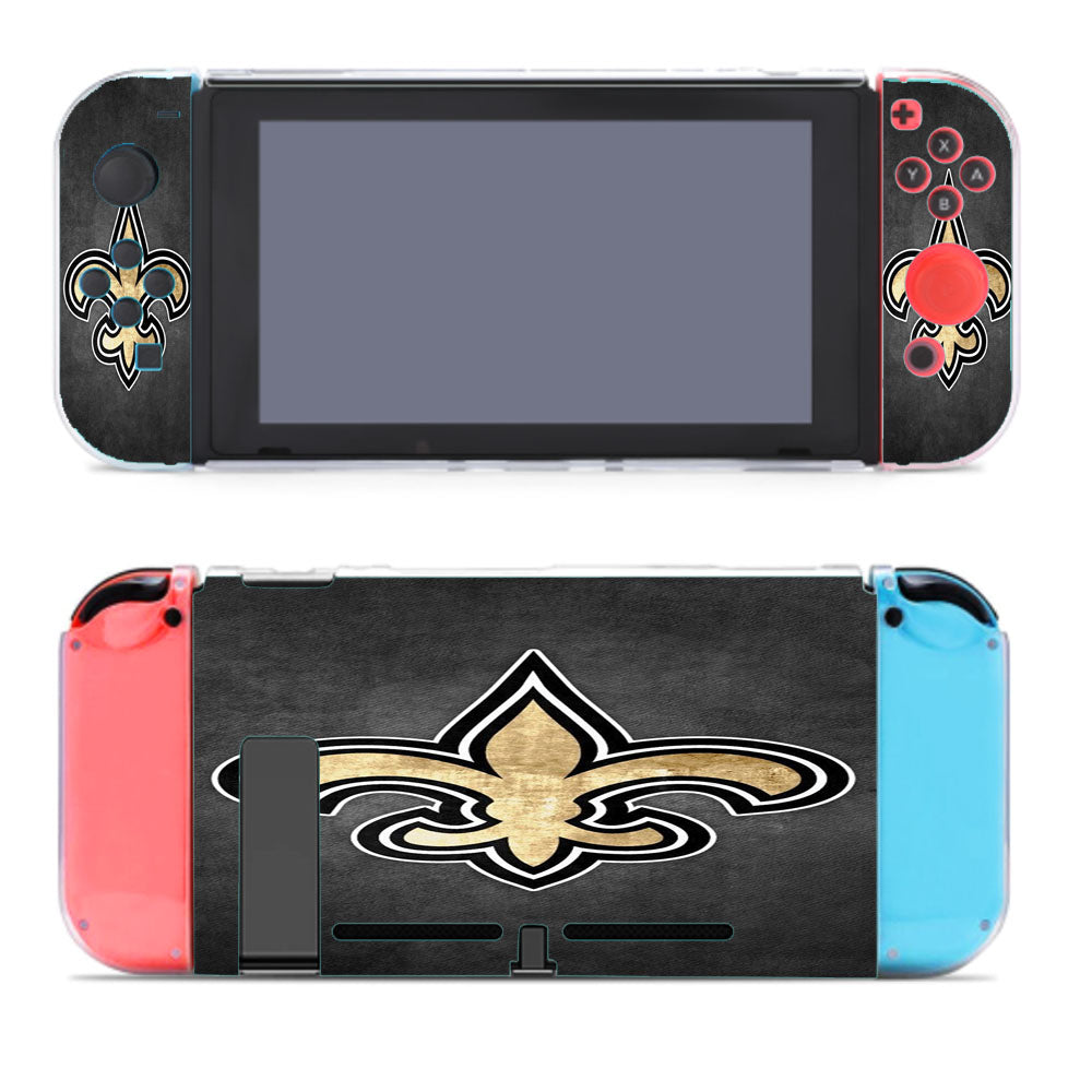 New Orleans Saints Golden Logo Gray Wall Nintendo Switch Cover Case