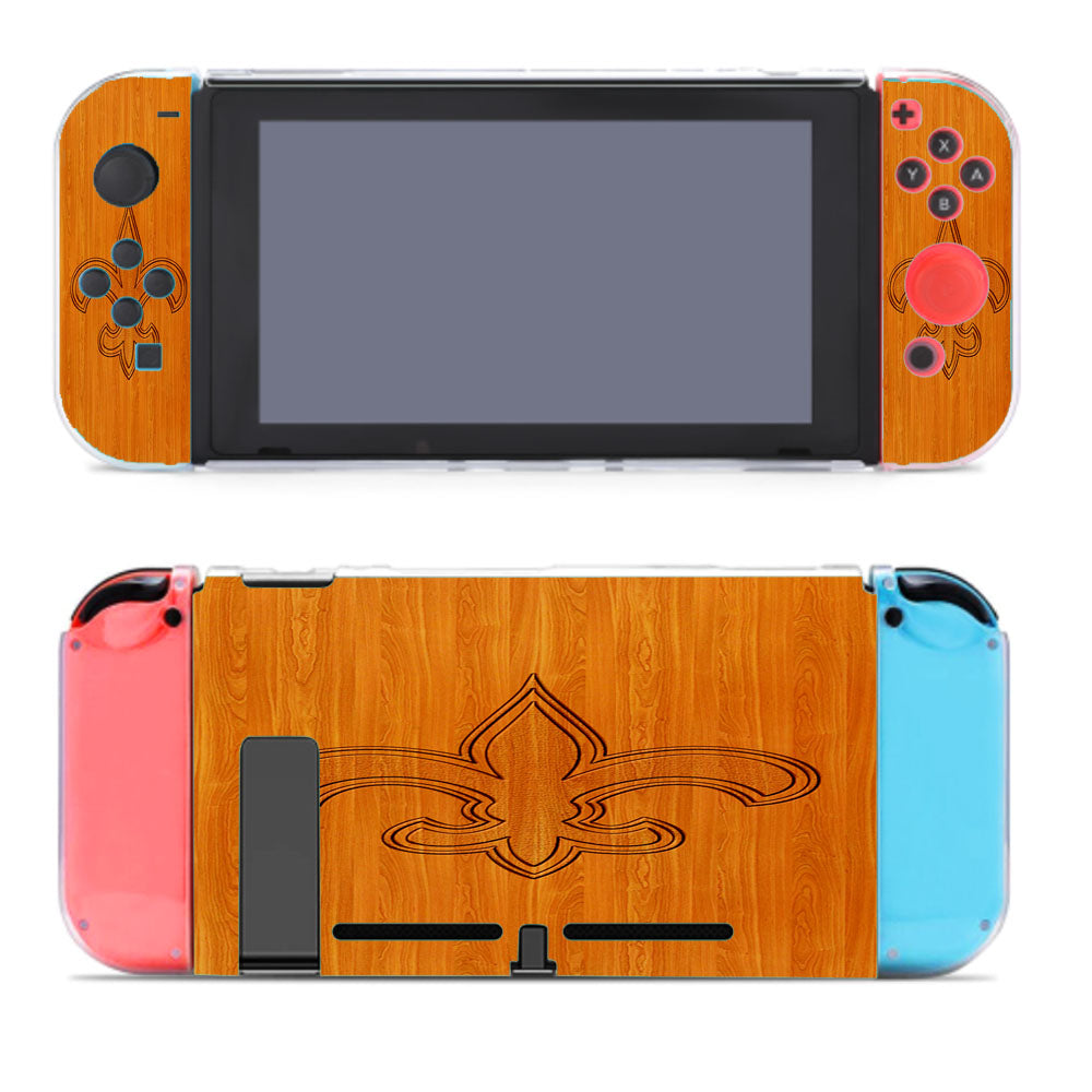 New Orleans Saints Wooden Nintendo Switch Cover Case