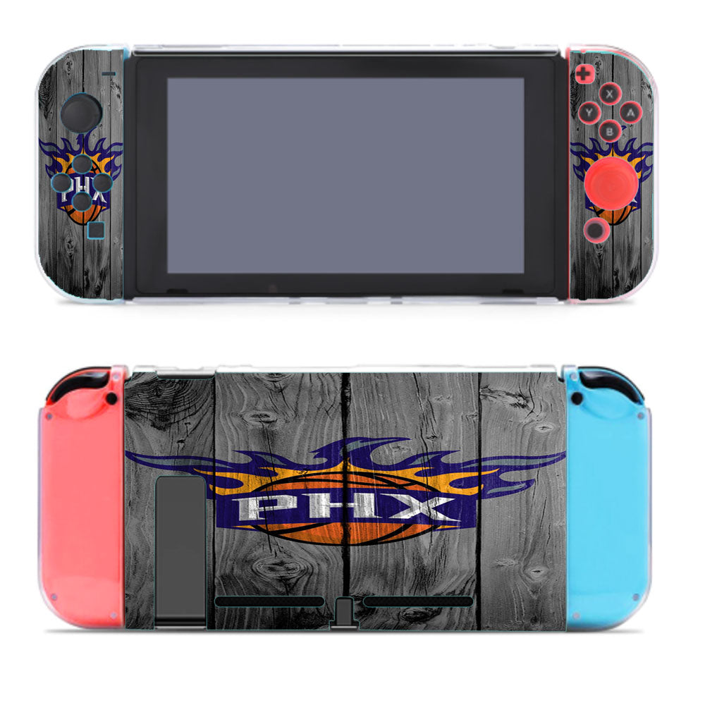 New Phoenix Suns Nba Logo Dark Wood Wallpaper Nintendo Switch Cover Case