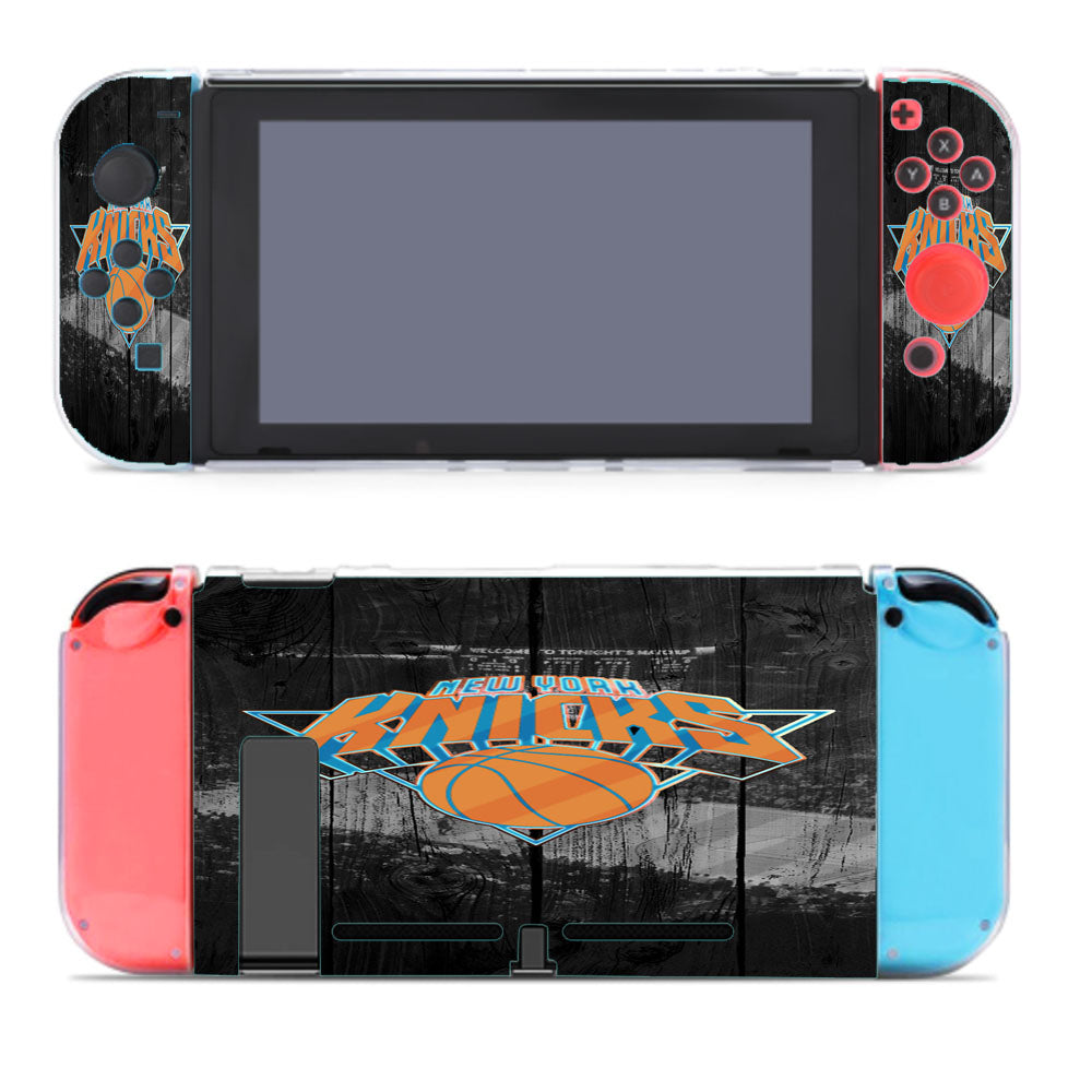 New York Knicks Stadium Logo Dark Wood Wallpaper Nintendo Switch Cover Case