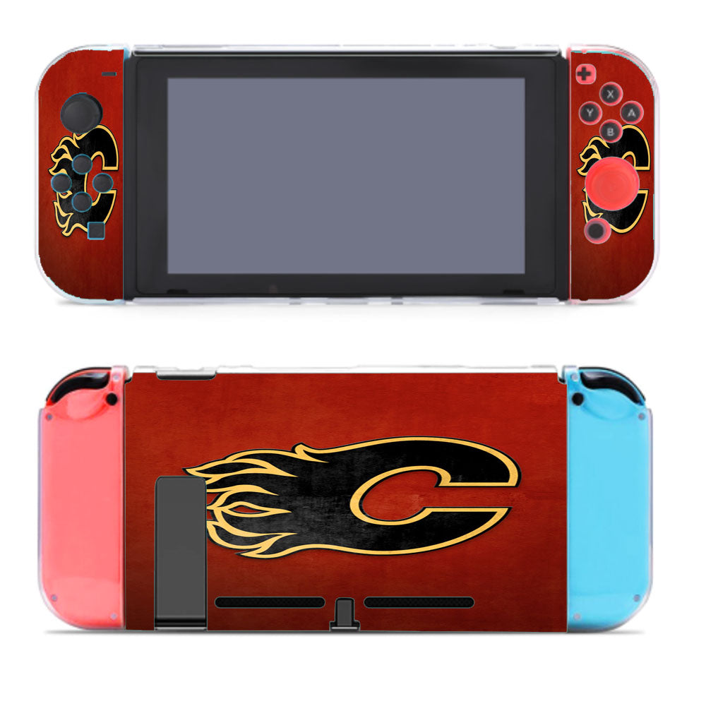 Nhl Calgary Flames Sport Logo Nintendo Switch Cover Case