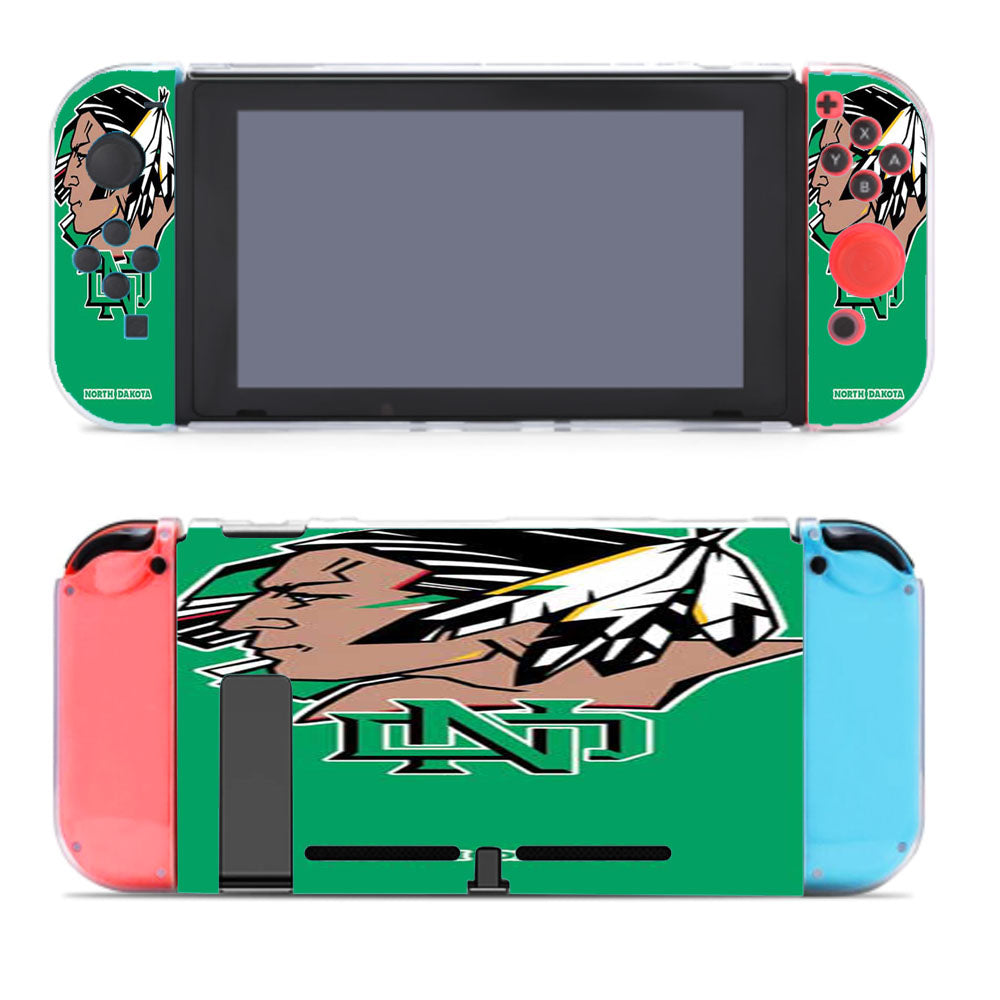 North Dakota Sioux Big Logo Green Bkg Nintendo Switch Cover Case