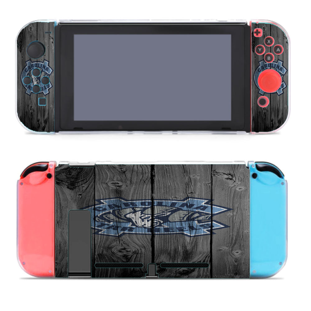 Northern Colorado Carolina Tar Heels Logo Dark Wood Nintendo Switch Cover Case