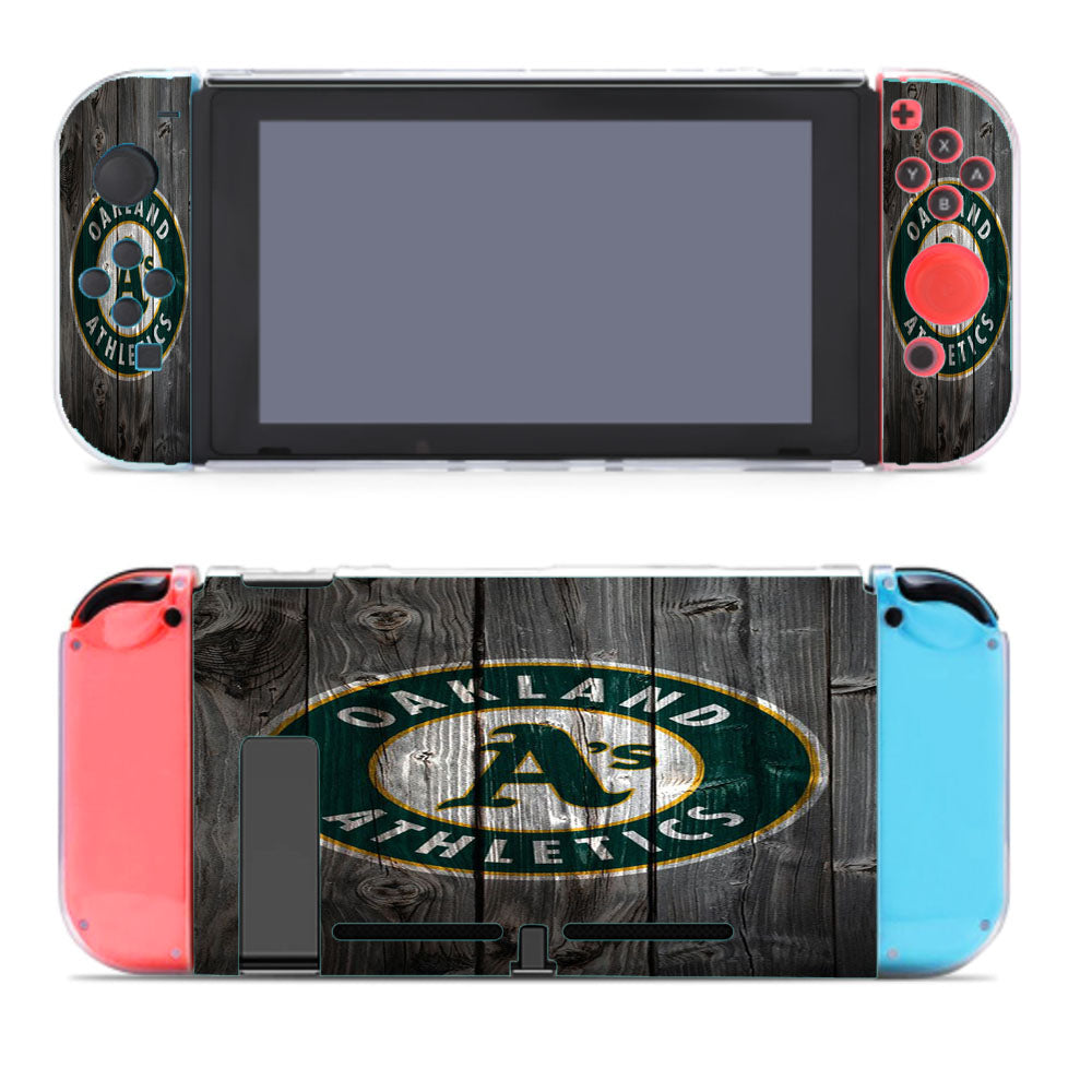 Oakland Athletics Nba Dark Wood Wallpaper Nintendo Switch Cover Case
