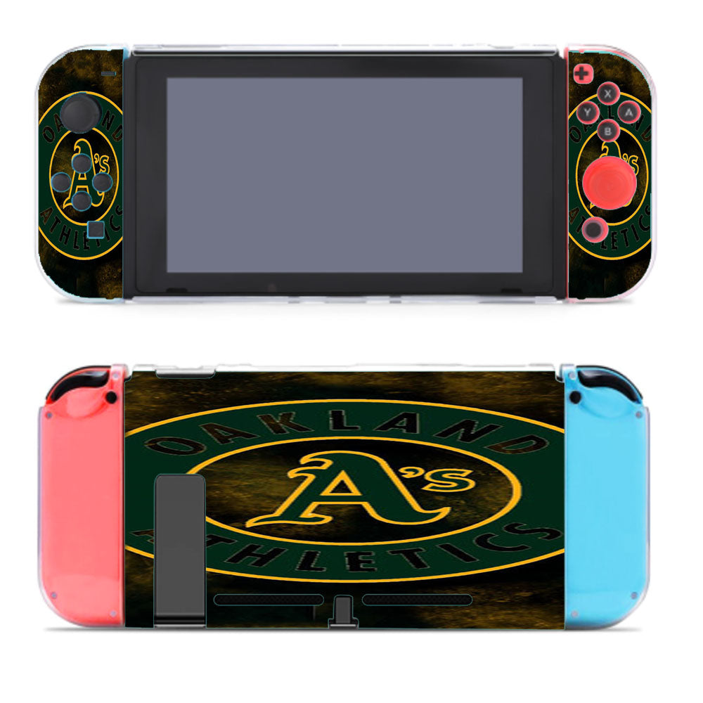 Oakland Athletics Texture Nintendo Switch Cover Case