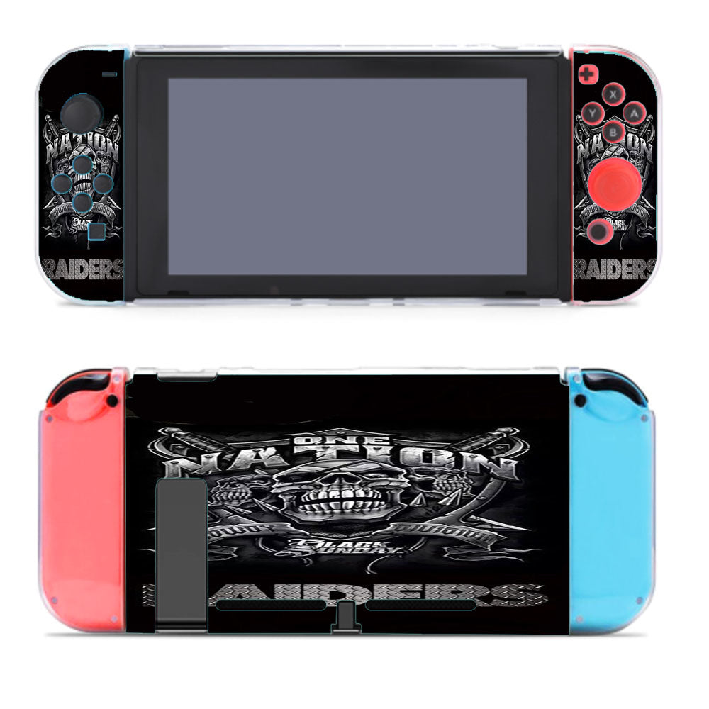 Oakland Raiders Black One Nation Nintendo Switch Cover Case