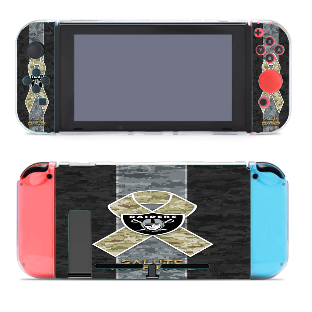 Oakland Raiders Salute To Service Nintendo Switch Cover Case