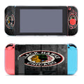Old Chicago Blackhawks Nhl Logo Dark Wood Wallpaper Nintendo Switch Cover Case