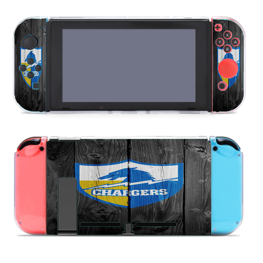 Old Los Angeles Chargers Nfl Logo Dark Wood Wallpaper Nintendo Switch Cover Case
