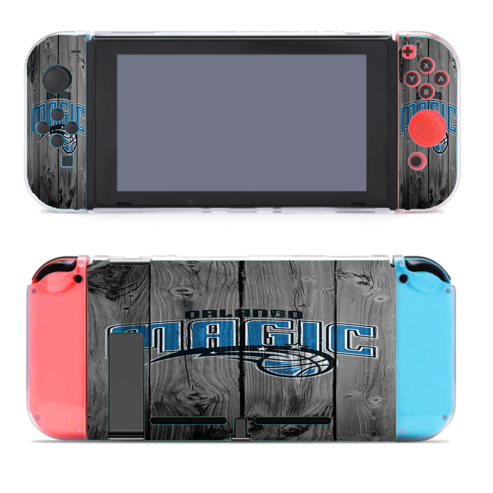 Orlando Magic Nba Logo Dark Wood Wallpaper Nintendo Switch Cover Case