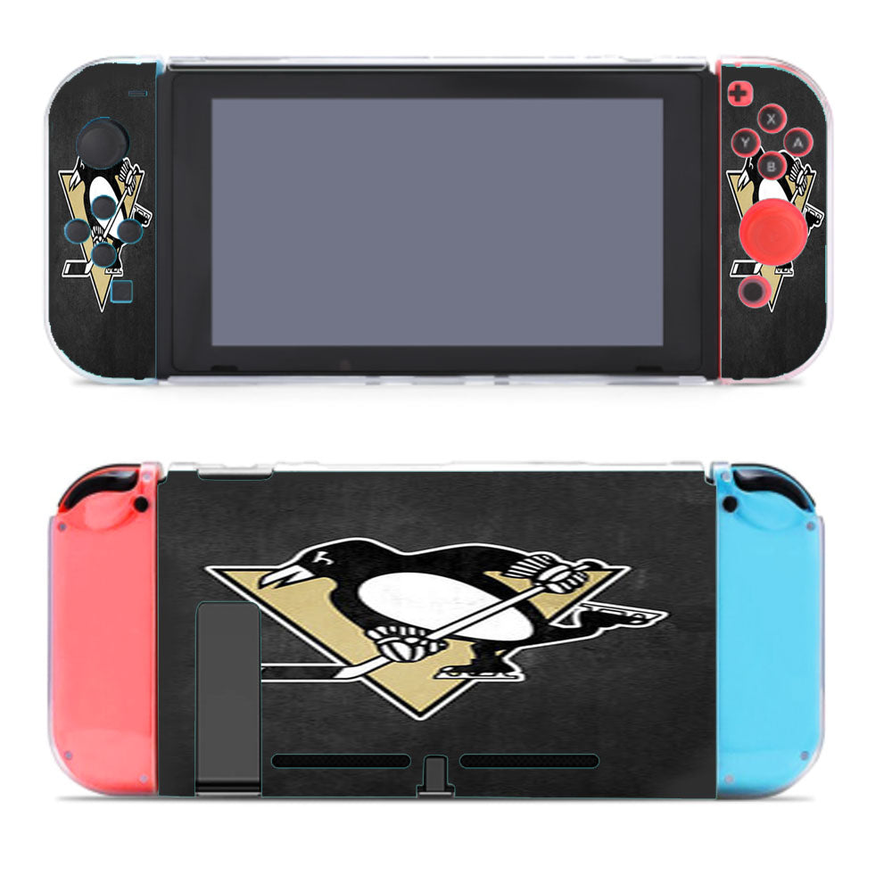 Pittsburgh Penguins Logo Dark Gray Nintendo Switch Cover Case