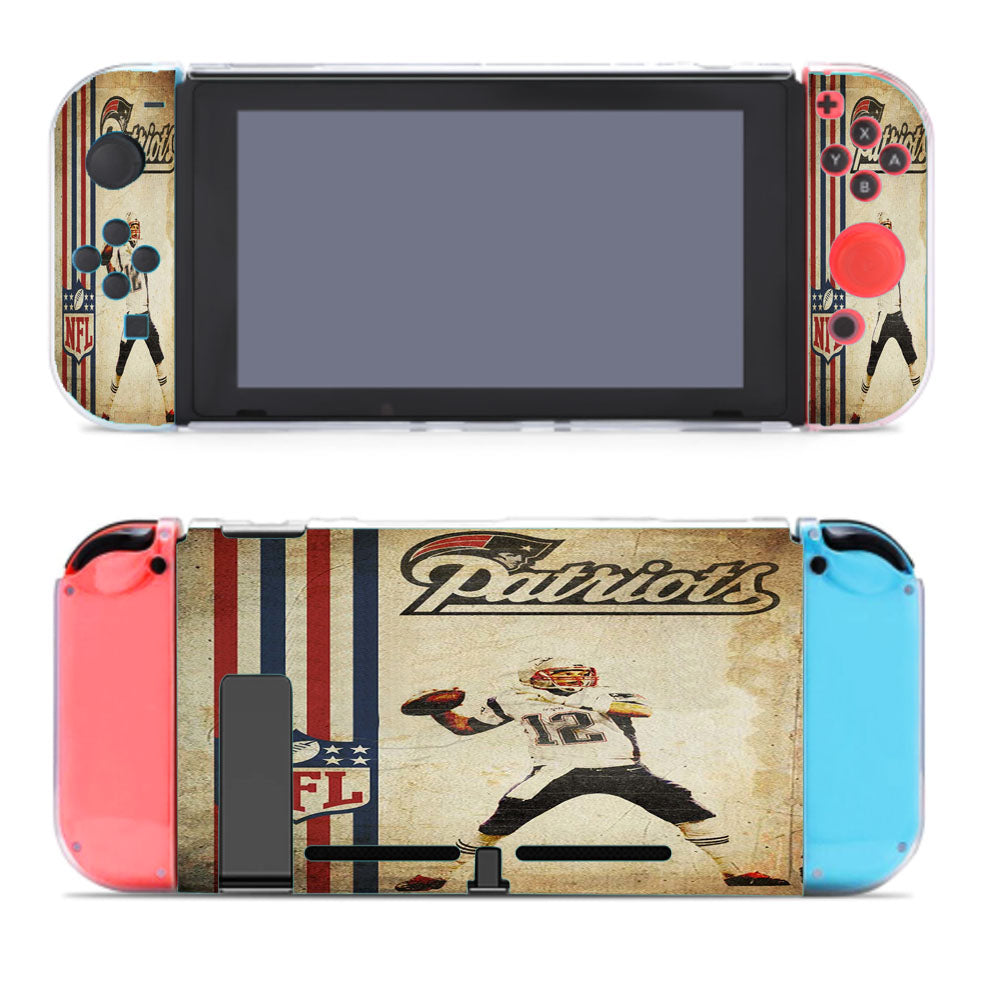 Placa Decorativa Nfl Patriots Parede Nintendo Switch Cover Case
