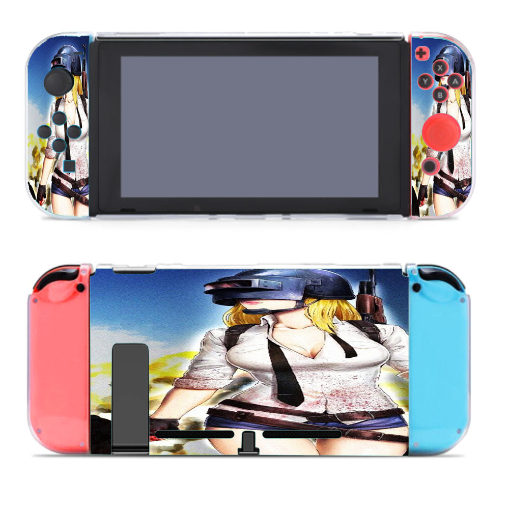 Pubg Helmet Girl Nintendo Switch Cover Case