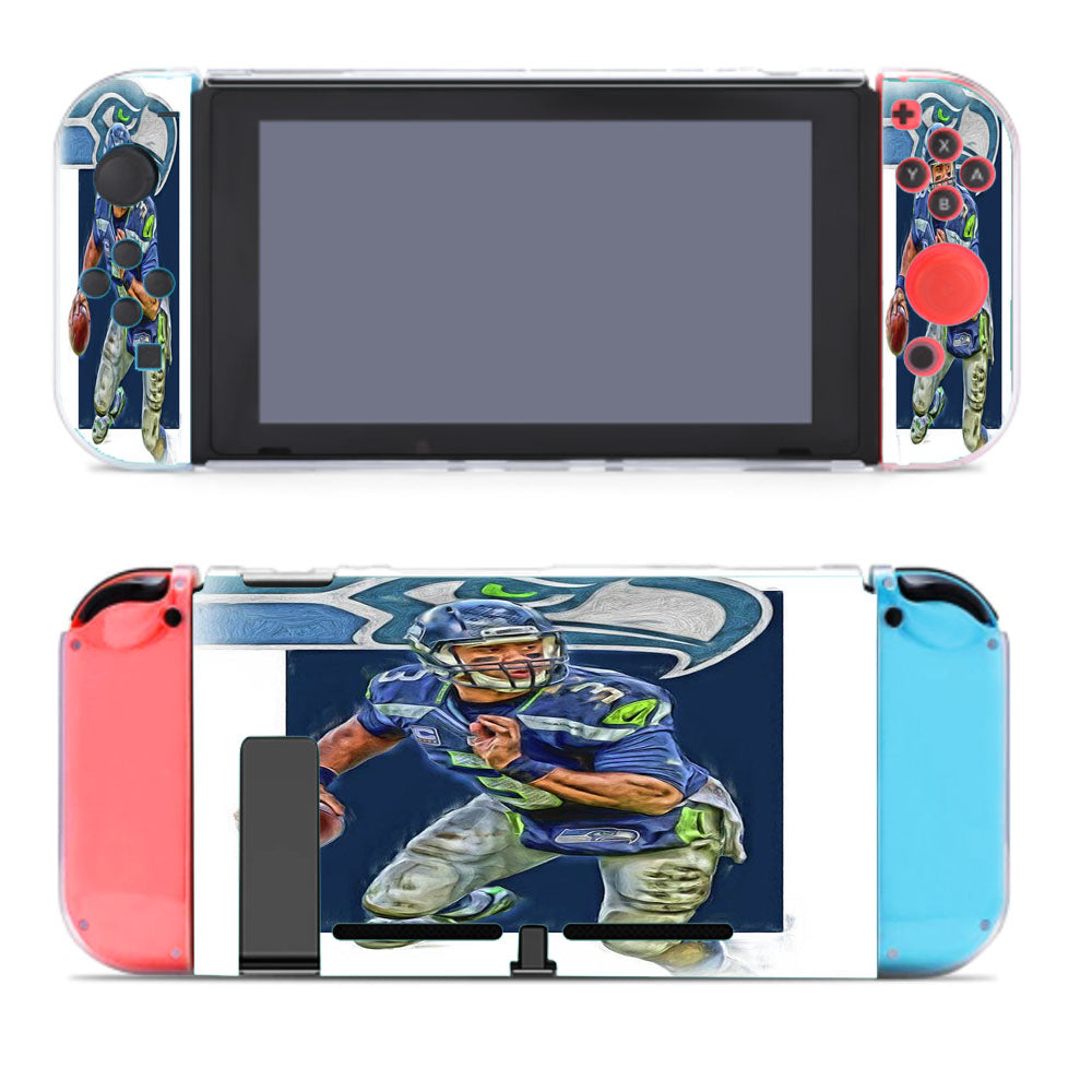 Russell Wilson Seattle Seahawks Oil Art Nintendo Switch Cover Case