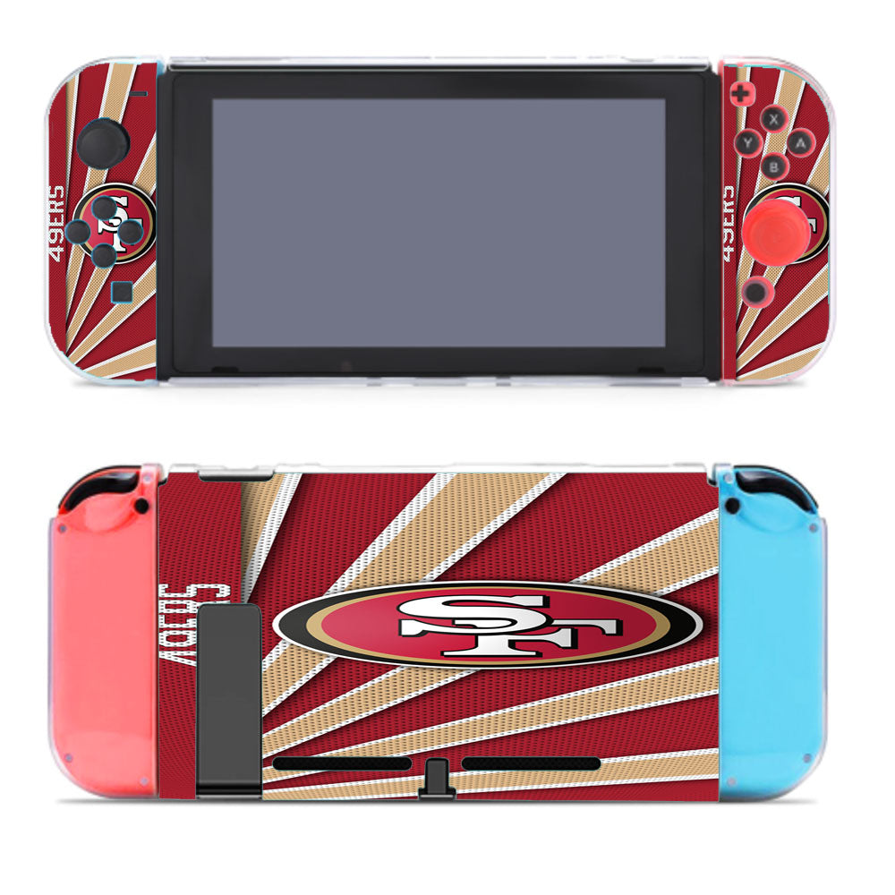 San Francisco 49Ers Stripe Wallpaper Nintendo Switch Cover Case