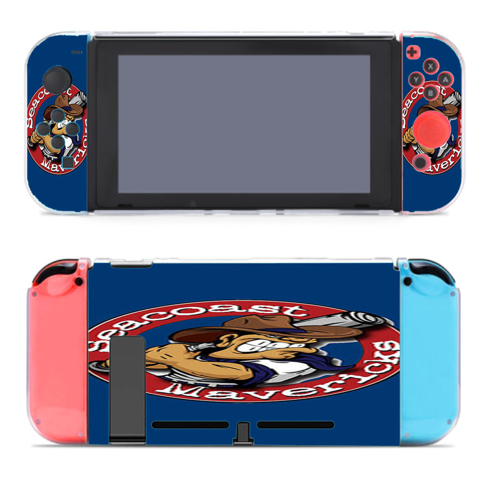 Seacoast Mavericks Baseball Logo Blue Nintendo Switch Cover Case