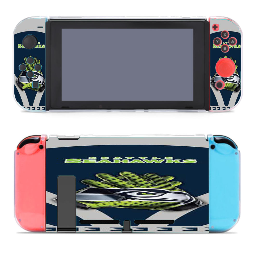 Seattle Seahawks Gloves Blue Grey Nintendo Switch Cover Case