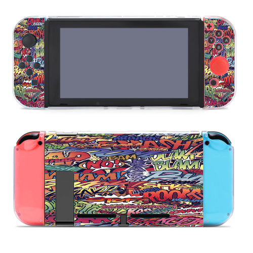 Action Packed Pow Comic Stickerbomb Nintendo Switch Cover Case