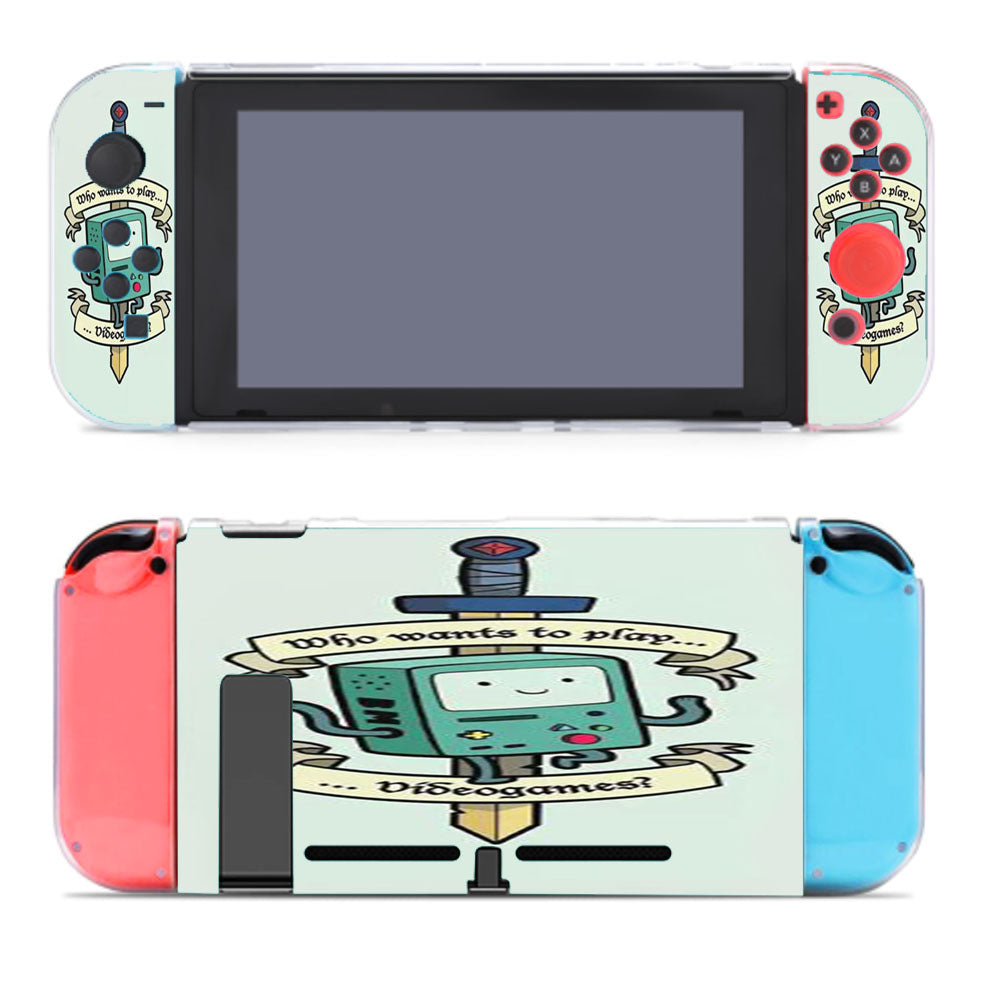 Adventure Time - Who Want To Play Video Games Nintendo Switch Cover Case