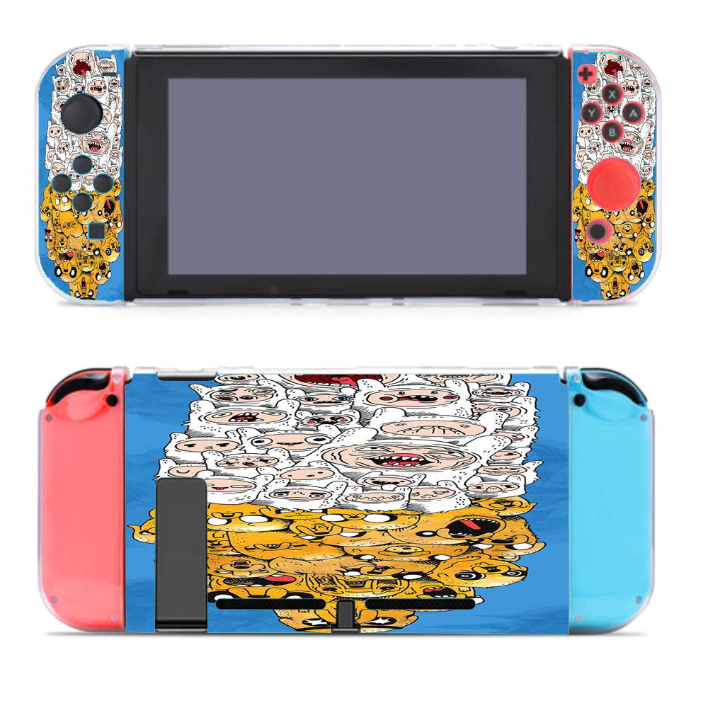 Adventure Time Doodle Yellow White Nintendo Switch Cover Case