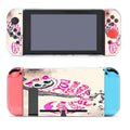 Alice Cheshire Cat In Wonderland Drawing Pink Nintendo Switch Cover Case