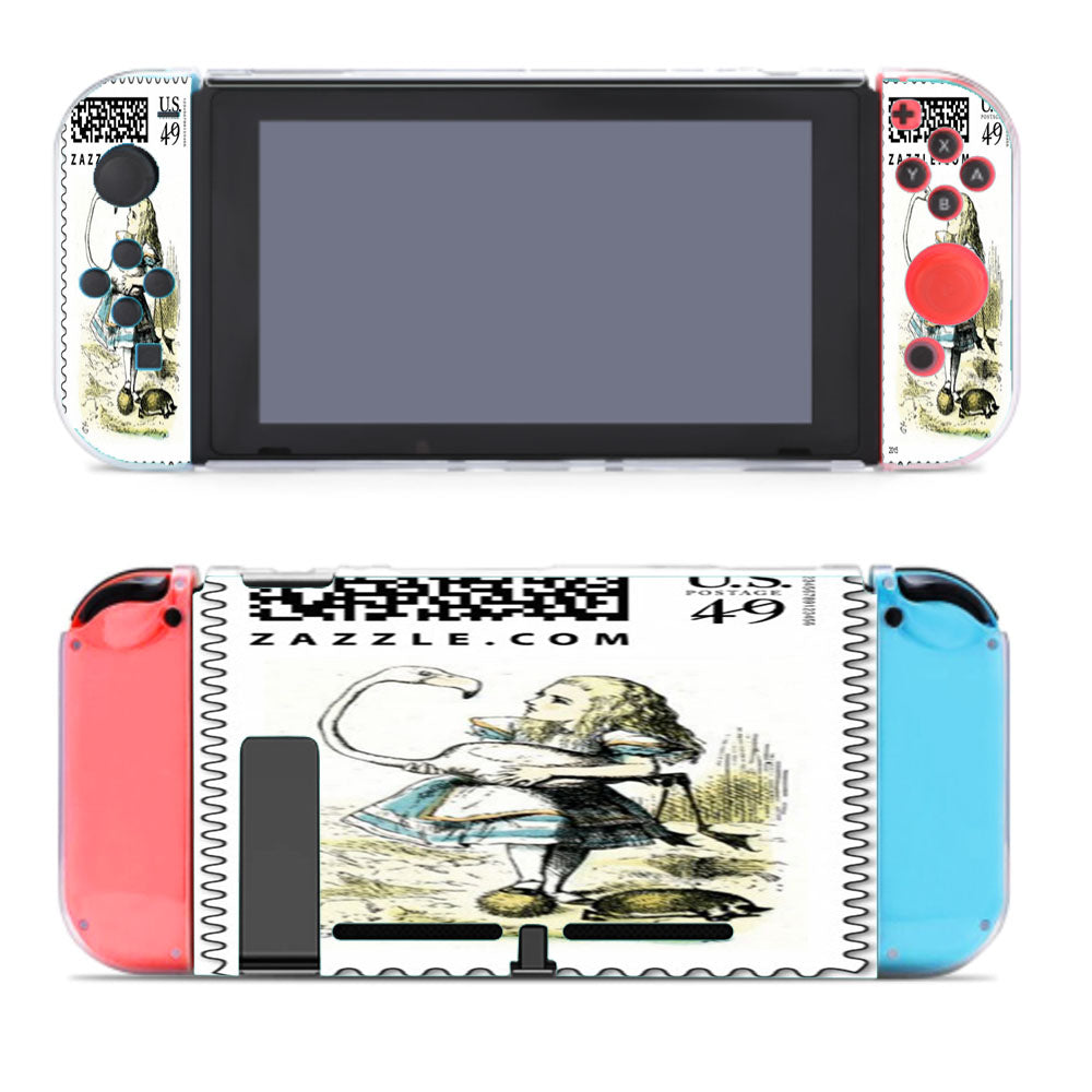 Alice In Wonderland Flamingo Stamp Nintendo Switch Cover Case