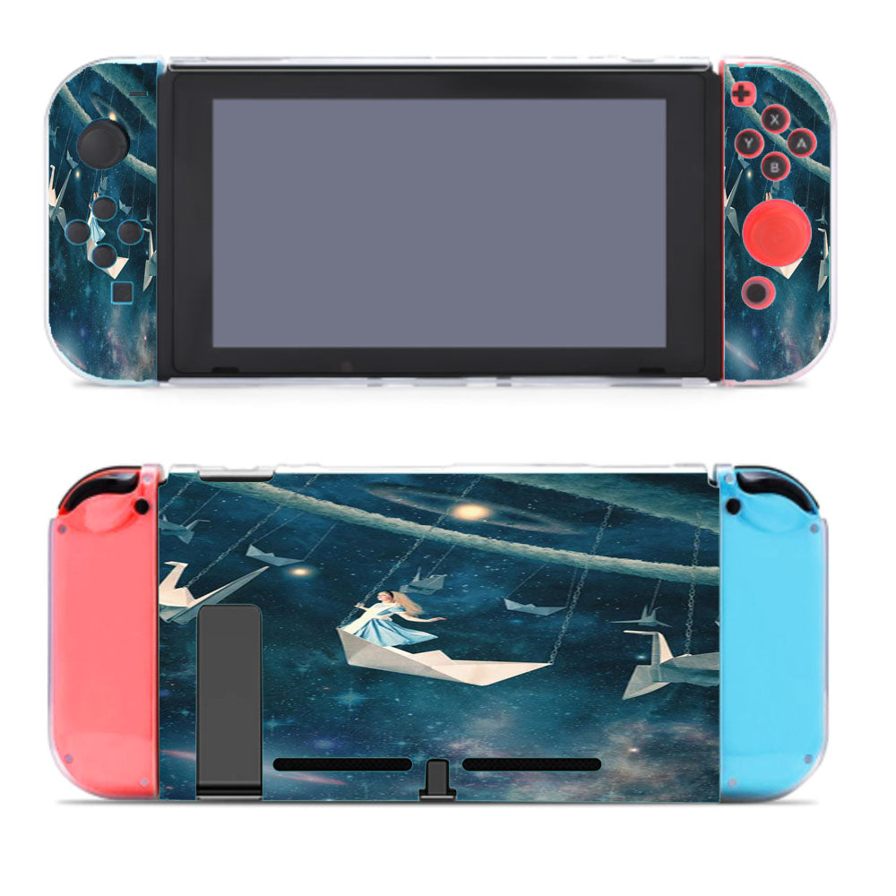 Alice In Wonderland Paper Boat Nintendo Switch Cover Case