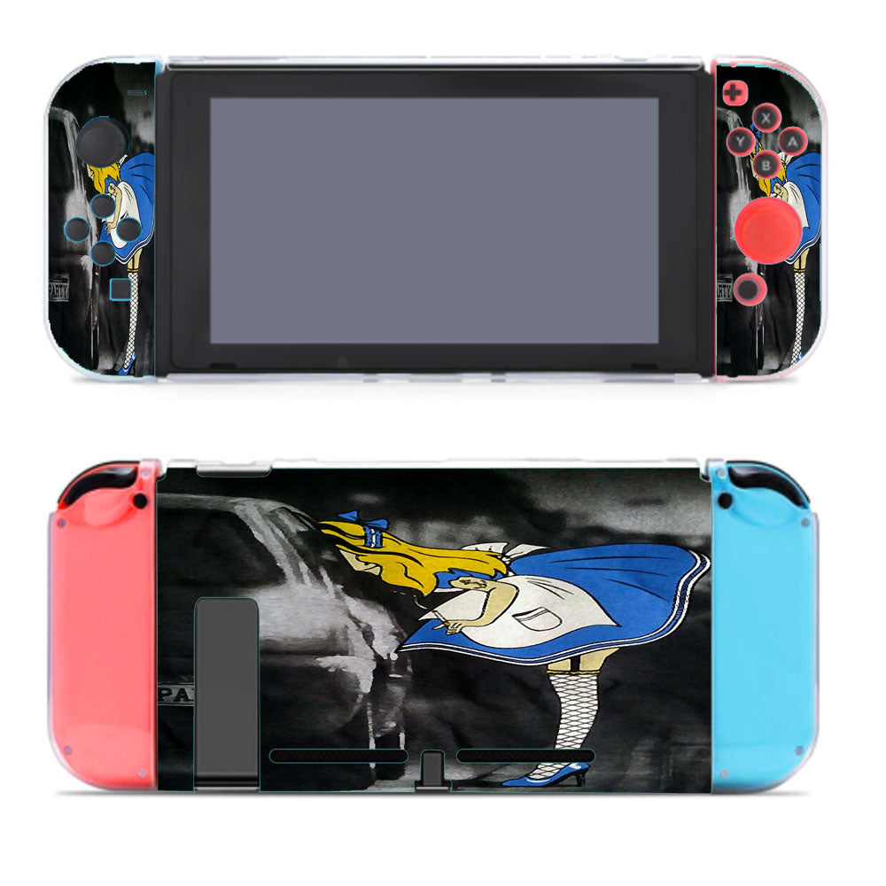 Alice In Wonderland Rebel Bw Nintendo Switch Cover Case