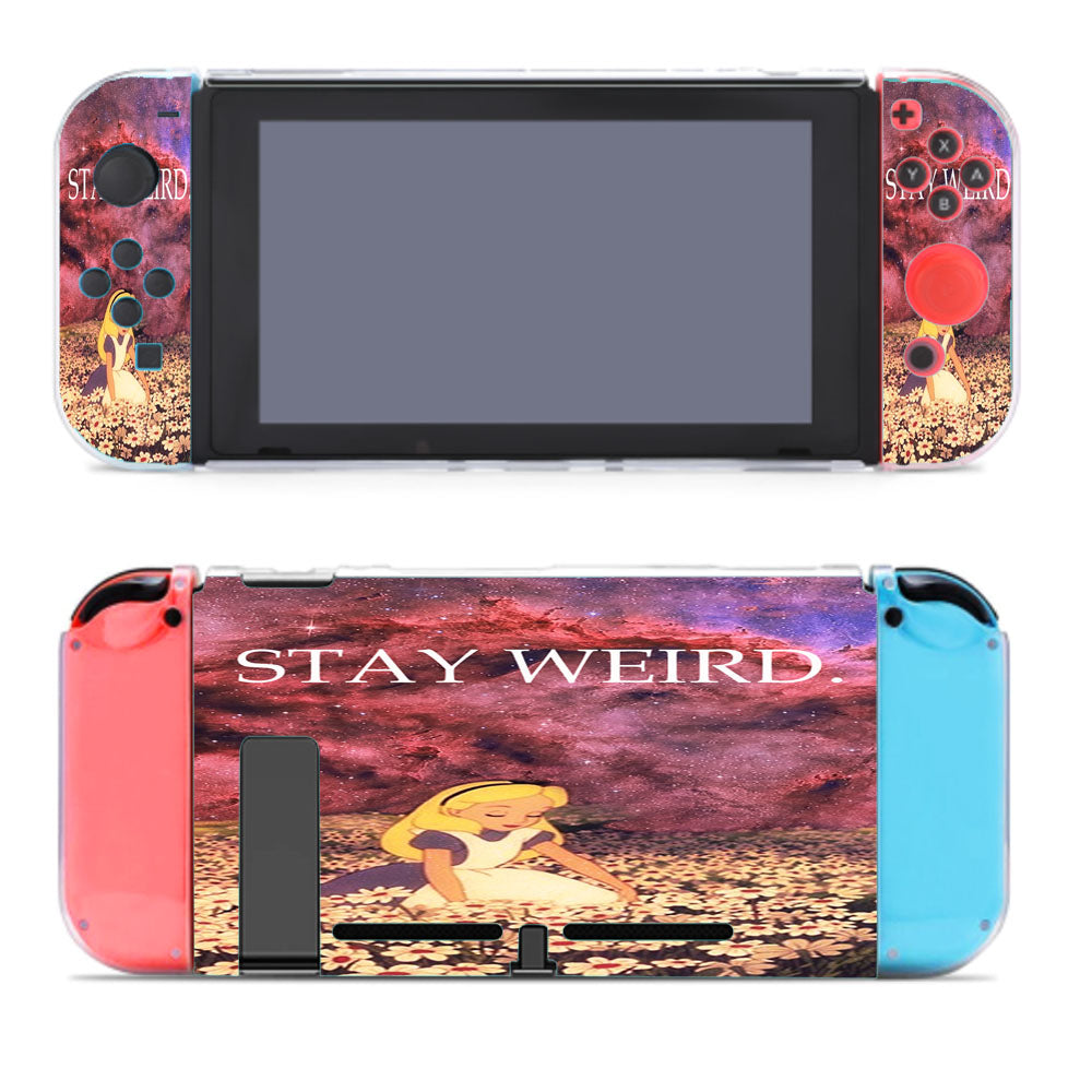 Alice In Wonderland Stay Weird Galaxy Nintendo Switch Cover Case