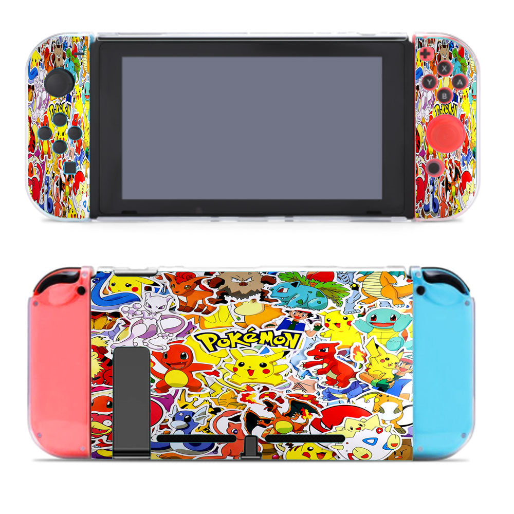 All Pokemon Cartoon Creature Characters Sticker Collage Nintendo Switch Cover Case