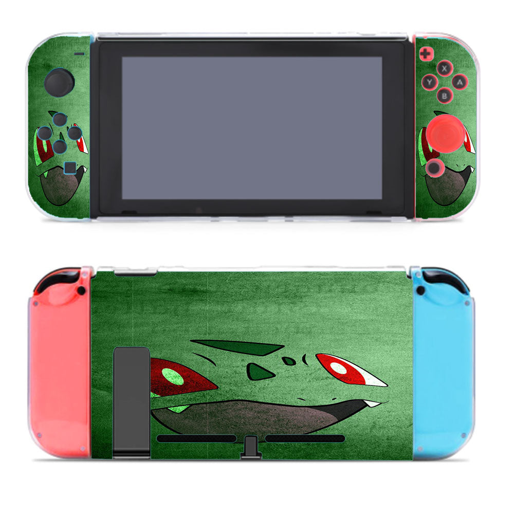 Anime Pokemon Minimalist Bulbasaur Green Nintendo Switch Cover Case