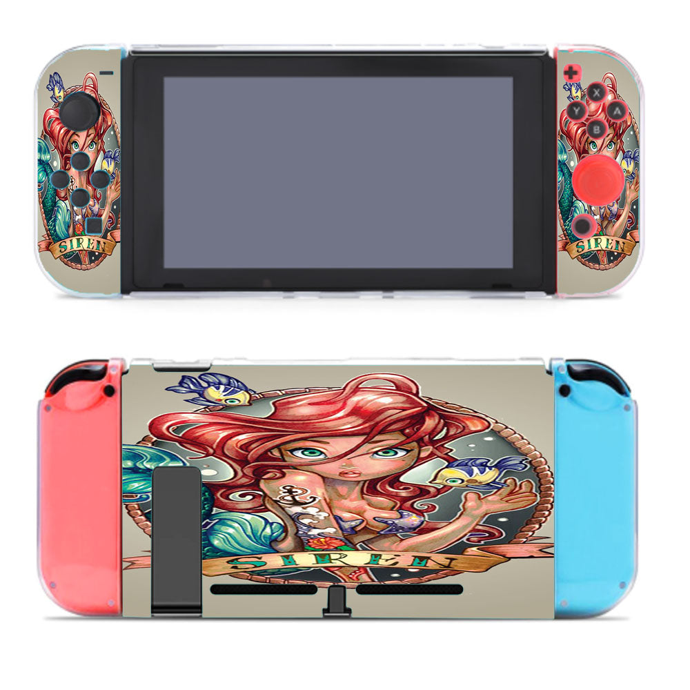 Ariel Little Mermaid Tattoo Nintendo Switch Cover Case