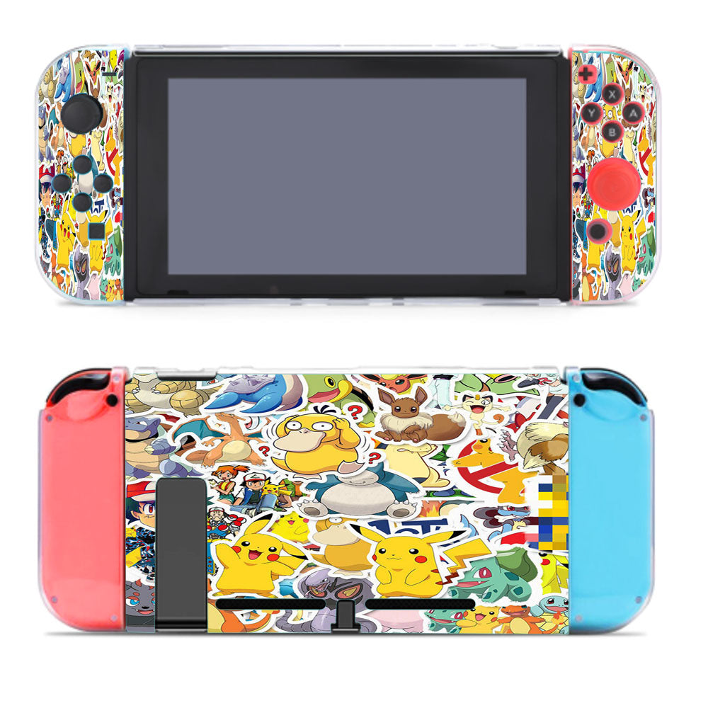 Ash R Team And Many Pokemon Sticker Nintendo Switch Cover Case