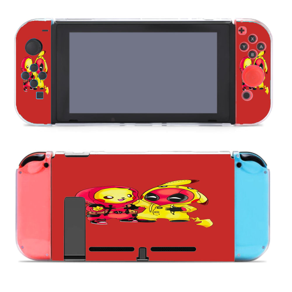Baby Deadpool And Baby Pikachu Drawing Nintendo Switch Cover Case
